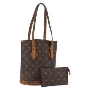 LOUIS VUITTON Monogram Bucket PM Shoulder Bag M42238 LV Auth am10400